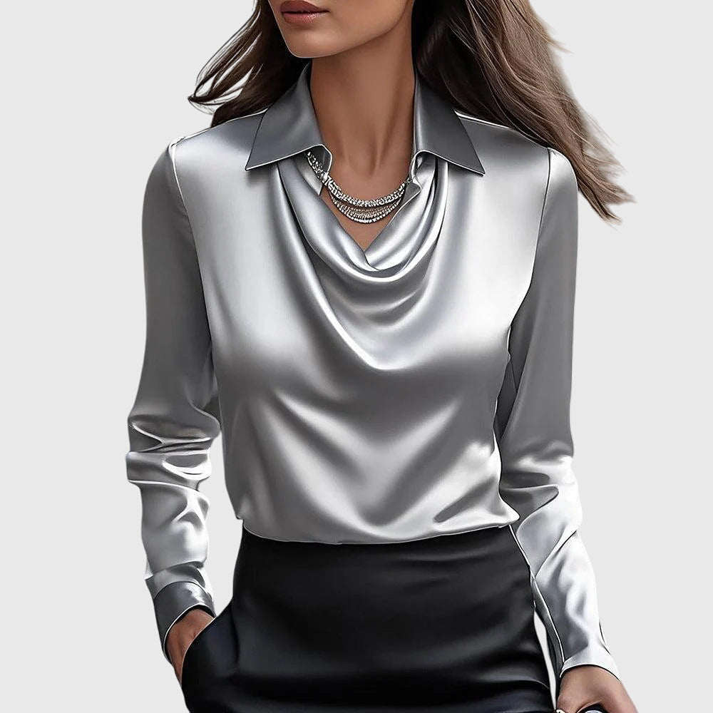Brooklyn – Blusa Elegante en Satén Brillante
