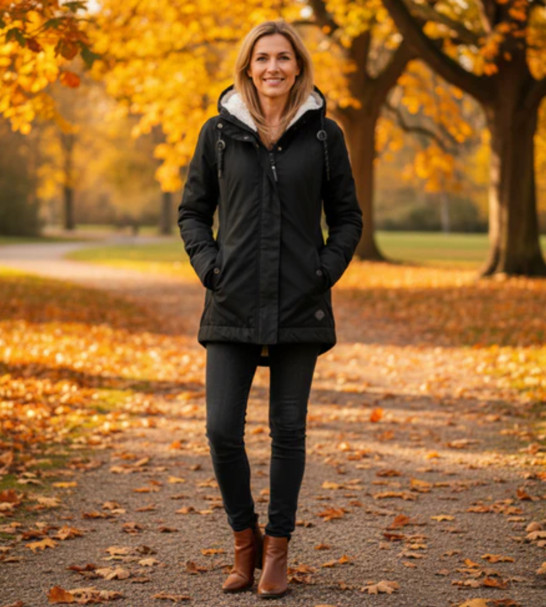 MARÍA – Chaqueta de Invierno Impermeable con Capucha