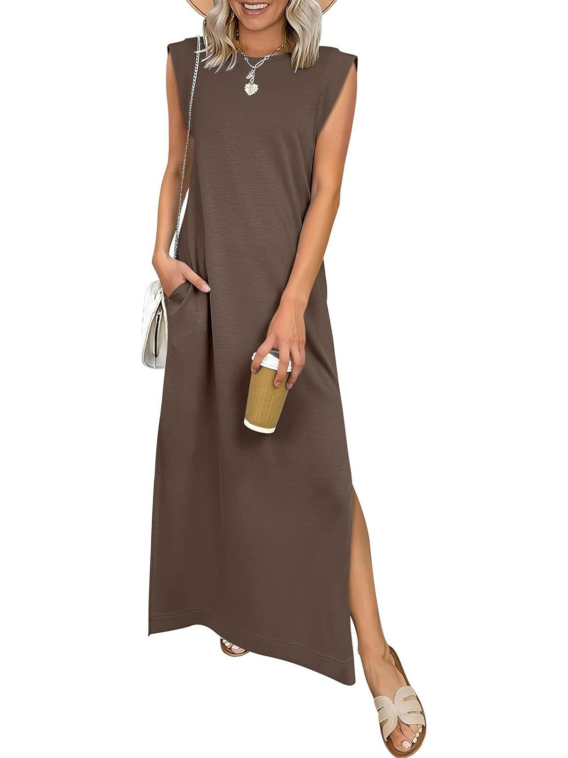 Vestido Maxi Sin Mangas de Verano para Mujeres