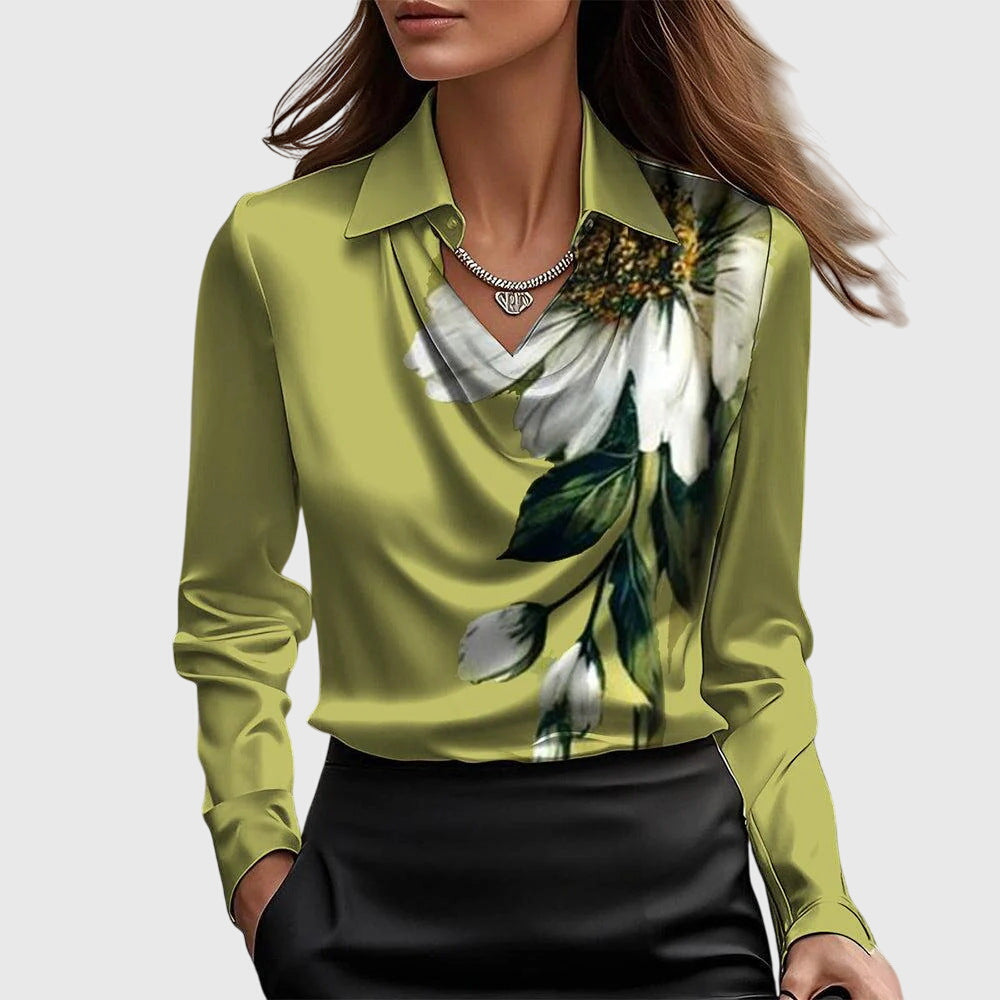 Brooklyn – Blusa Elegante en Satén Brillante