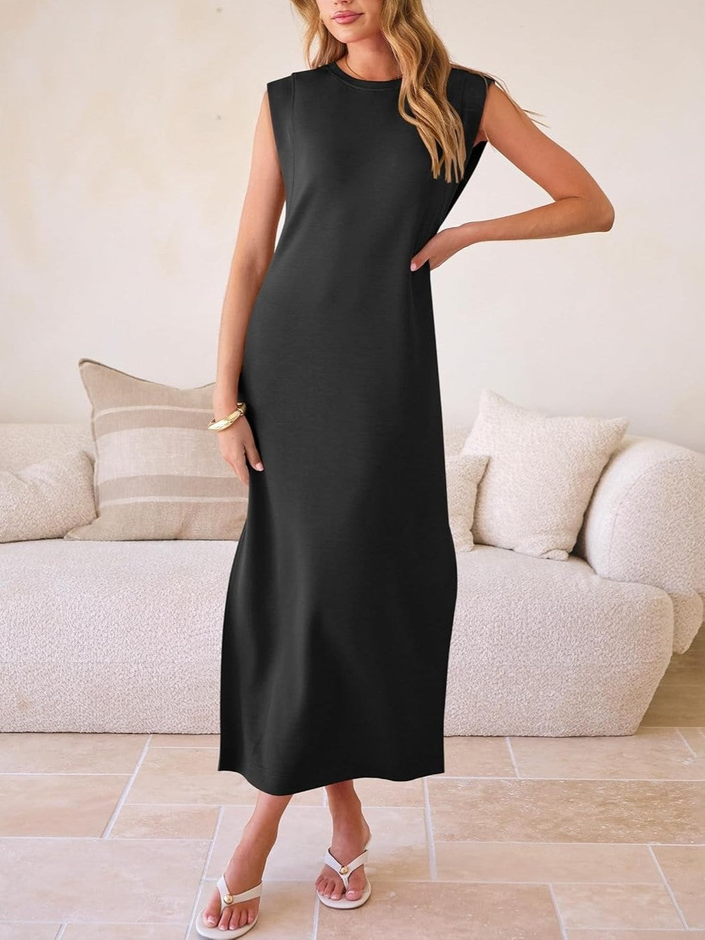 Vestido Maxi Sin Mangas de Verano para Mujeres