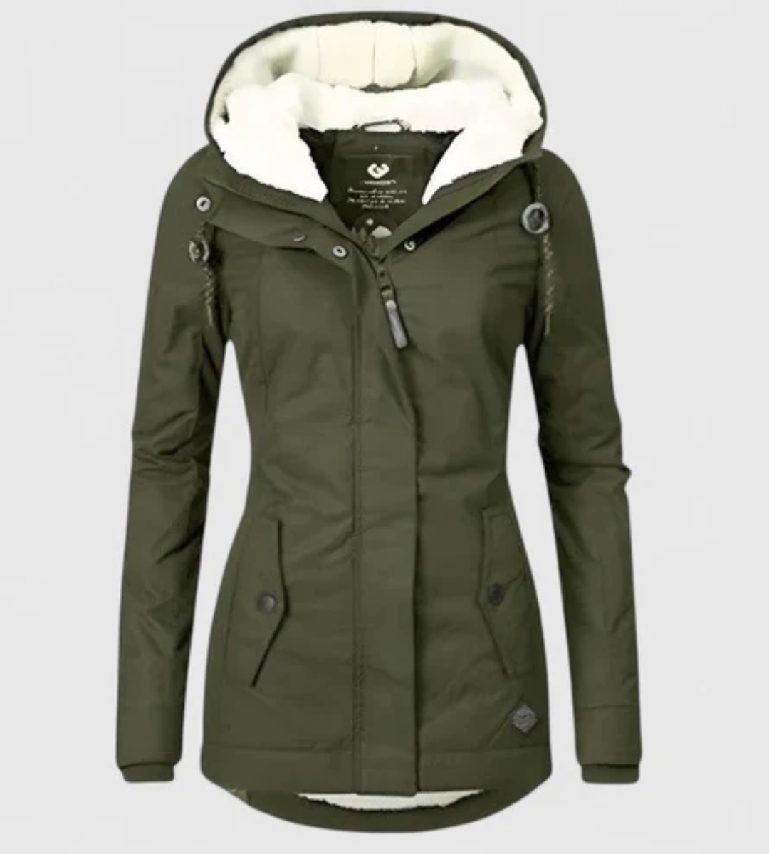 MARÍA – Chaqueta de Invierno Impermeable con Capucha