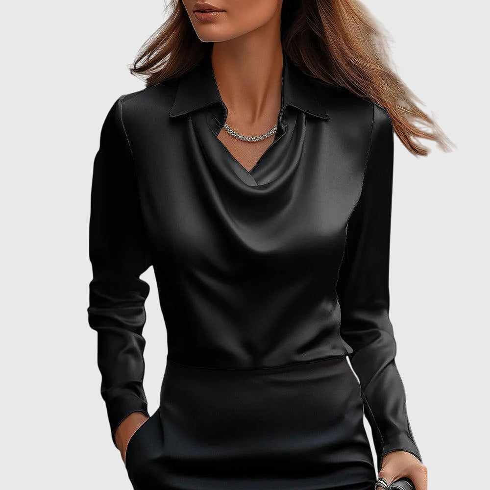 Brooklyn – Blusa Elegante en Satén Brillante