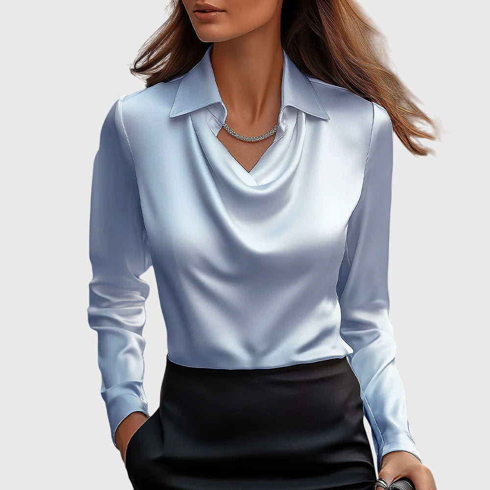Brooklyn – Blusa Elegante en Satén Brillante