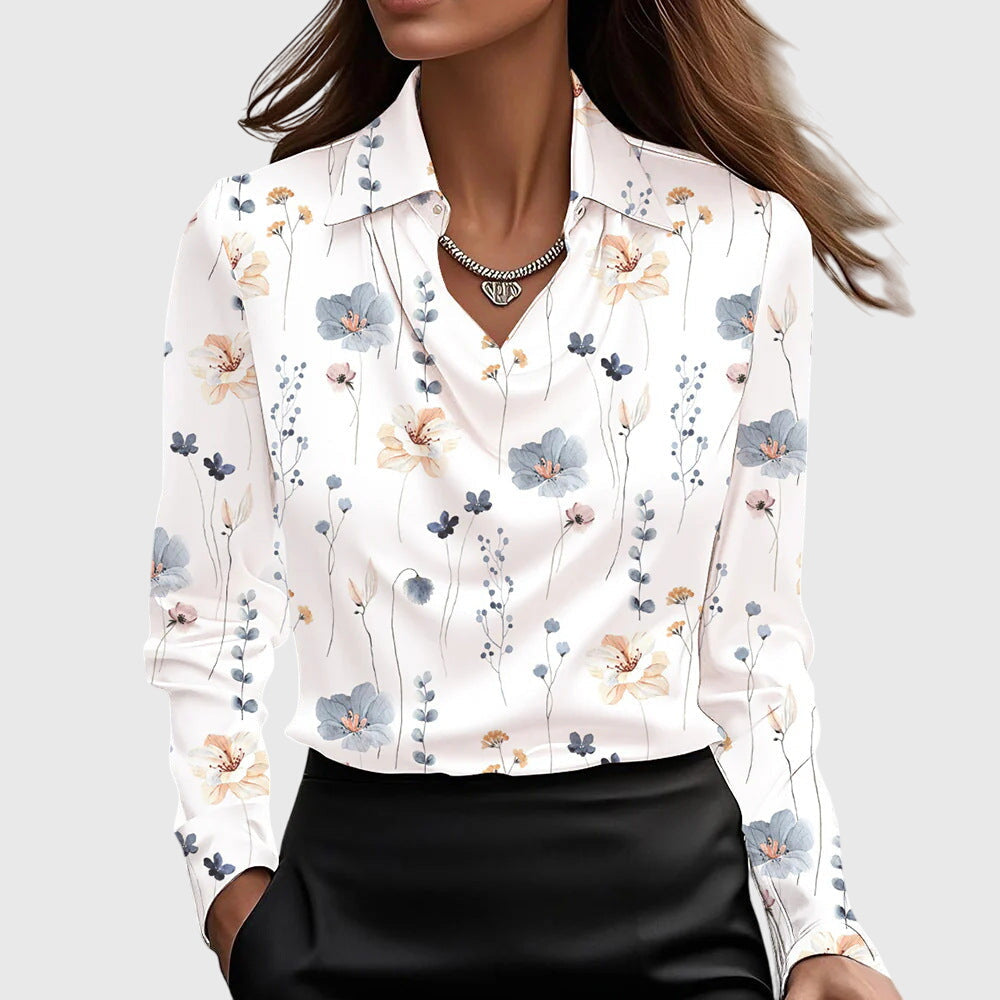 Brooklyn – Blusa Elegante en Satén Brillante