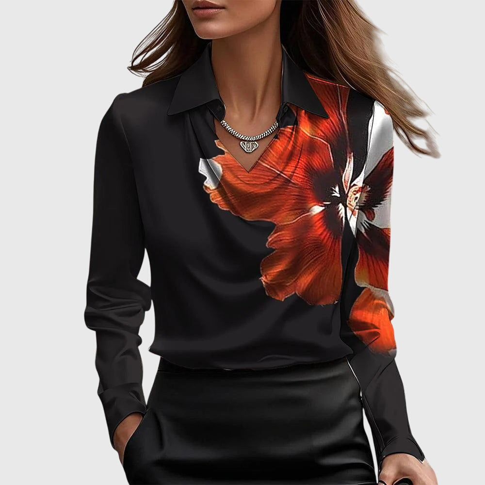 Brooklyn – Blusa Elegante en Satén Brillante