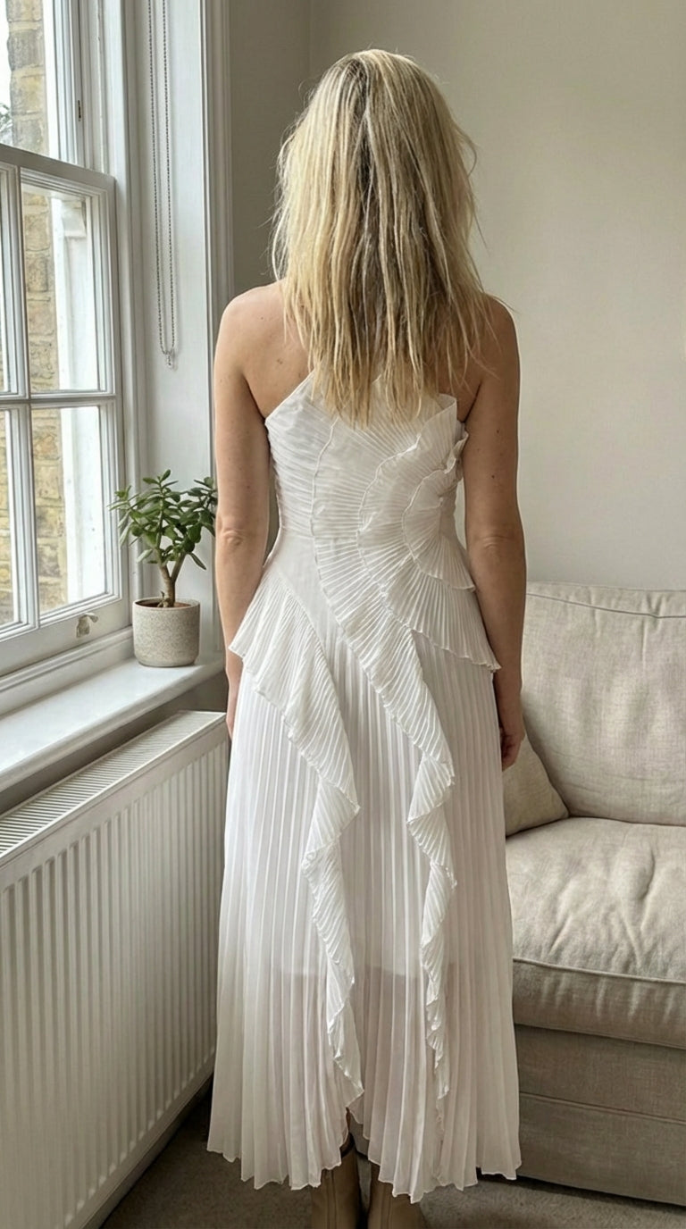 Rosé - Vestido Largo Plisado