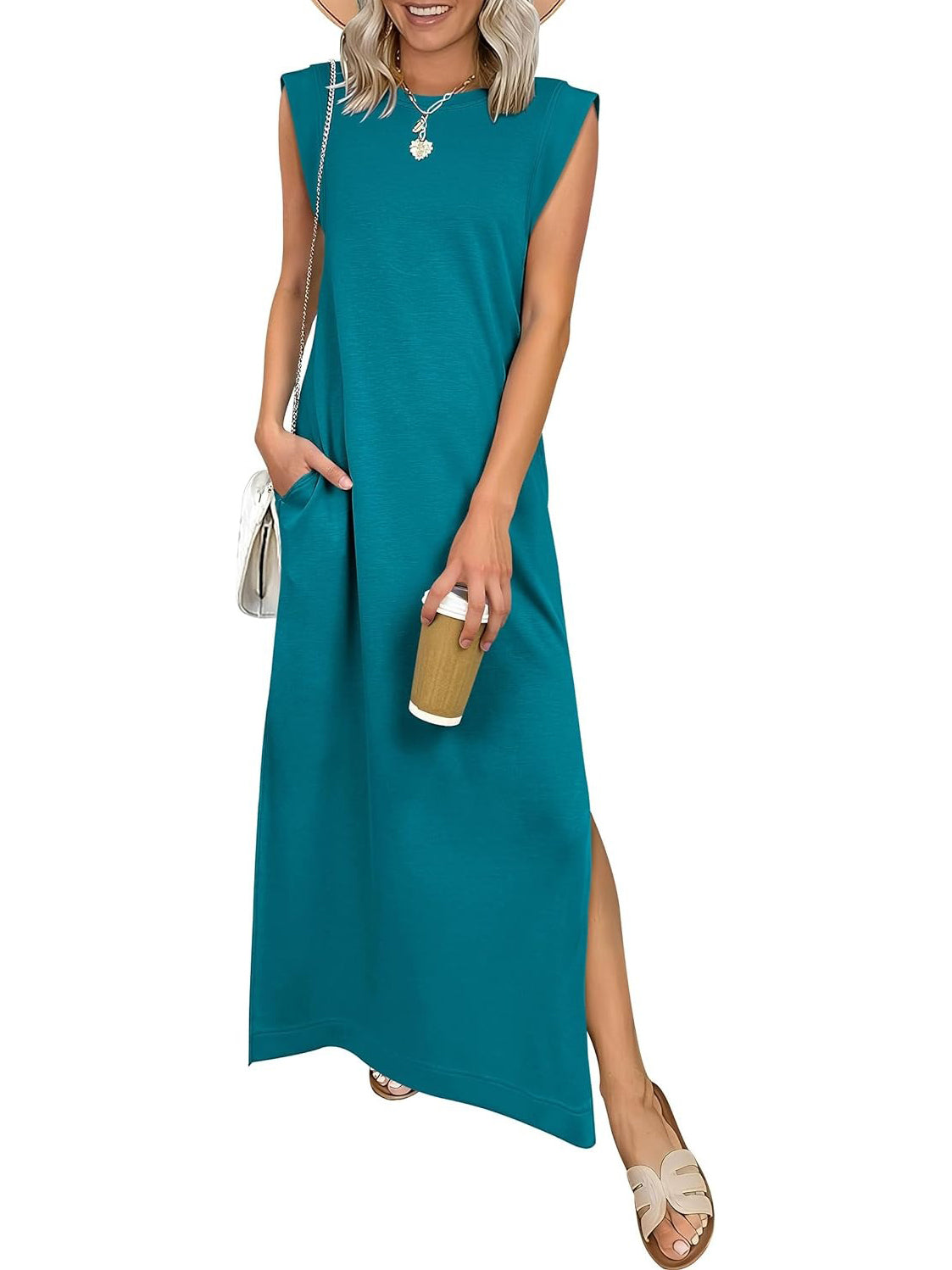 Vestido Maxi Sin Mangas de Verano para Mujeres